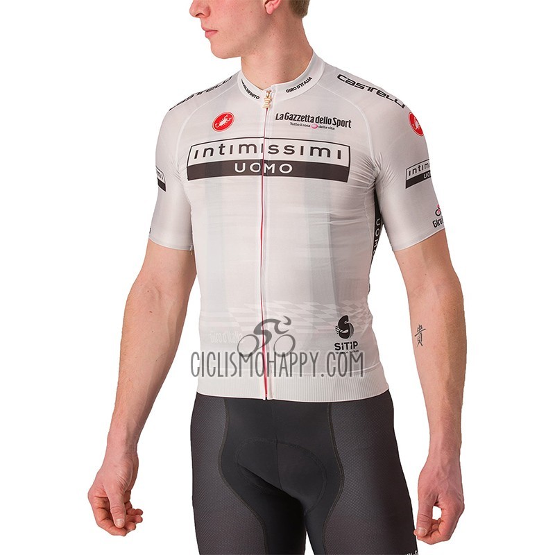 Giro d'Italia Cycling Jersey Bib Short 2023 Men Short Sleeve White